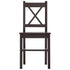 Maison Madeleine -  9 Piece Dining Set Pinewood Dark Brown